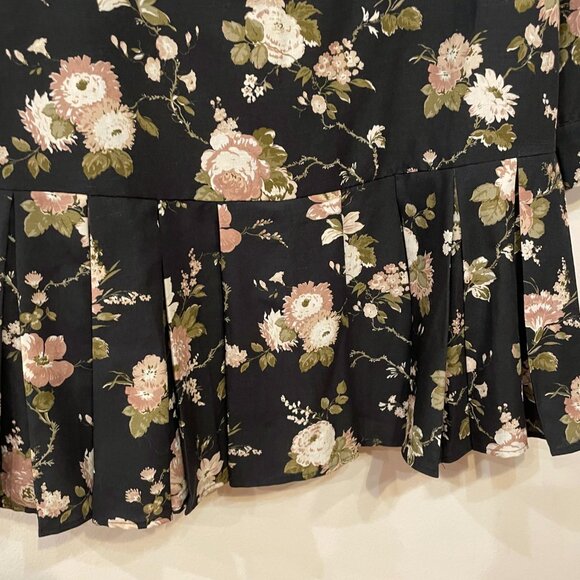 New Tuckernuck Tate Linen Blend Floral Mini Shirtdress Midnight Garden XS $228 - Picture 7 of 11